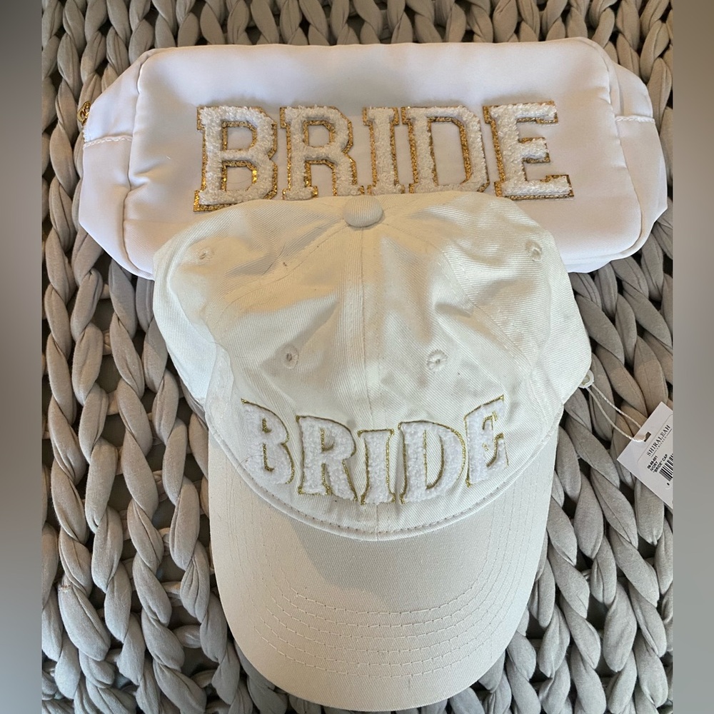 Bride Hat and Makeup Bag